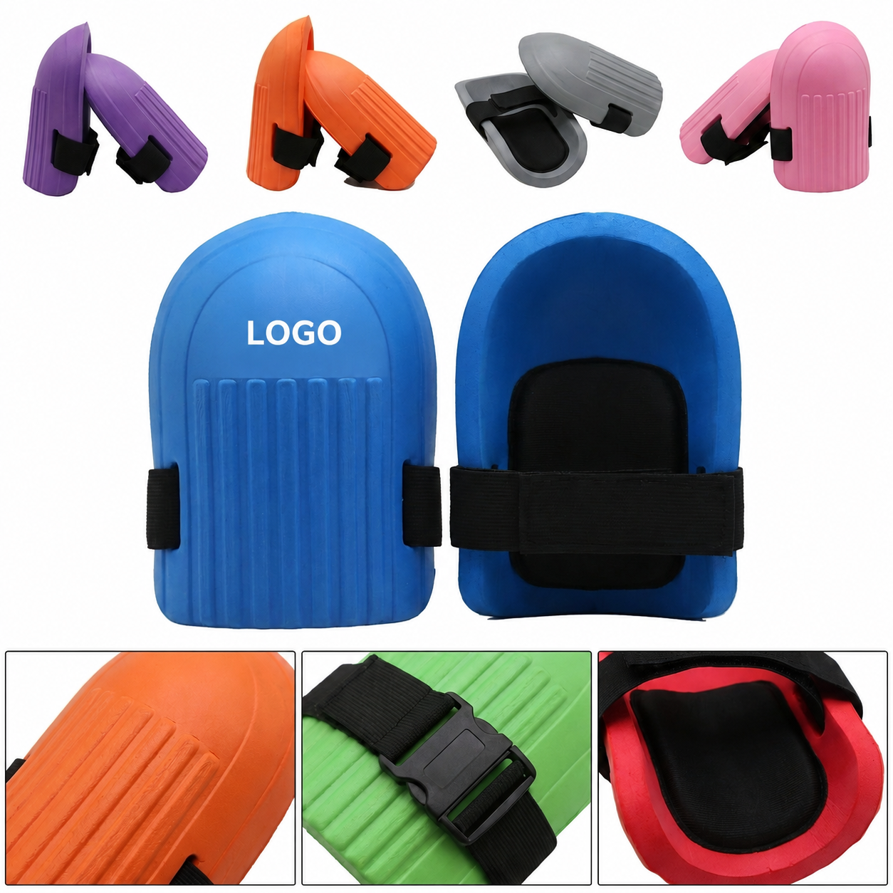 Ergonomic EVA Foam Gardening Knee Pads with Adjustable Quick-Release Straps