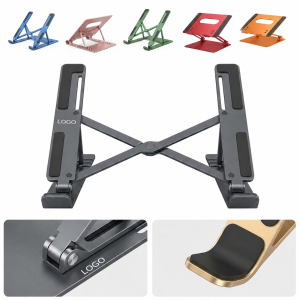 Multi-Angle Adjustable Aluminum Desktop Laptop Riser and Portable Support