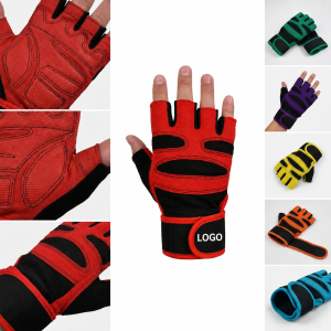 Half-Finger Protective Sport Gloves with Adjustable Wrist Support